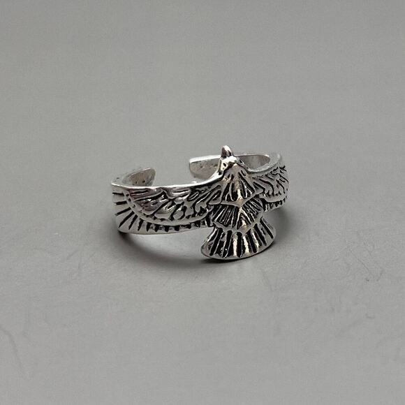 Other Jewelry - Y2K Silver Eagle Ring Adjustable Unisex 2000s Jewelry Vintage Statement